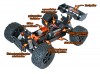 M1:10 TW-1 BL brushed XL Truggy RTR